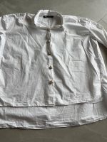 Zara Bluse weiß gold Perlen Oversize Bayern - Gilching Vorschau