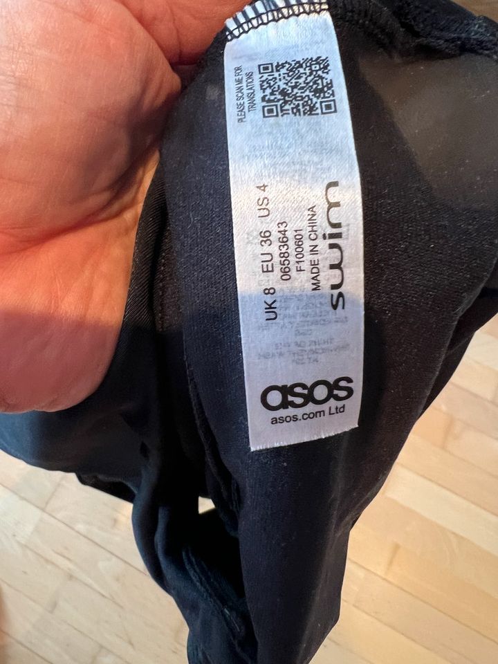 Badeanzug von ASOS Gr S/36 schwarz NEU in Gaukönigshofen