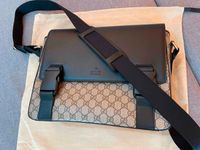 GUCCI Tasche GG Canvas Schwarz Leder Umhängetasche + Rechnung Niedersachsen - Norden Vorschau