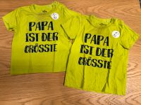 2 Papa T-Shirts Gr.92 mit Flecken, Zwillinge, Kinderbekleidung Nordrhein-Westfalen - Nideggen / Düren Vorschau