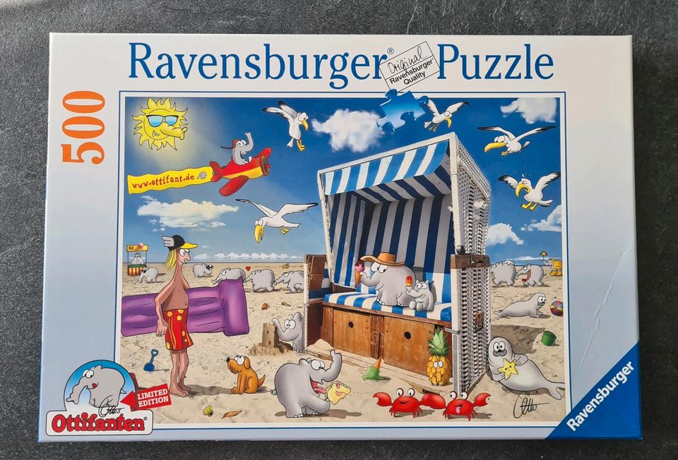 Ravensburger Puzzle 500 Teile Ottifanten im Urlaub, Strandkorb in Hamburg