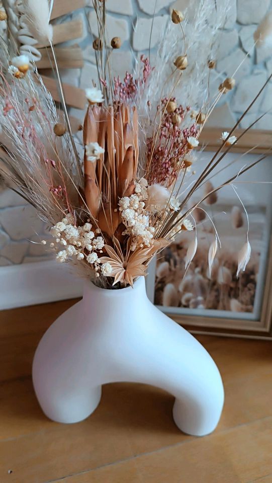 Vase Boho Trockenblumen Boho Skandi Hygge Handmade by Tante Deko in Lemgo