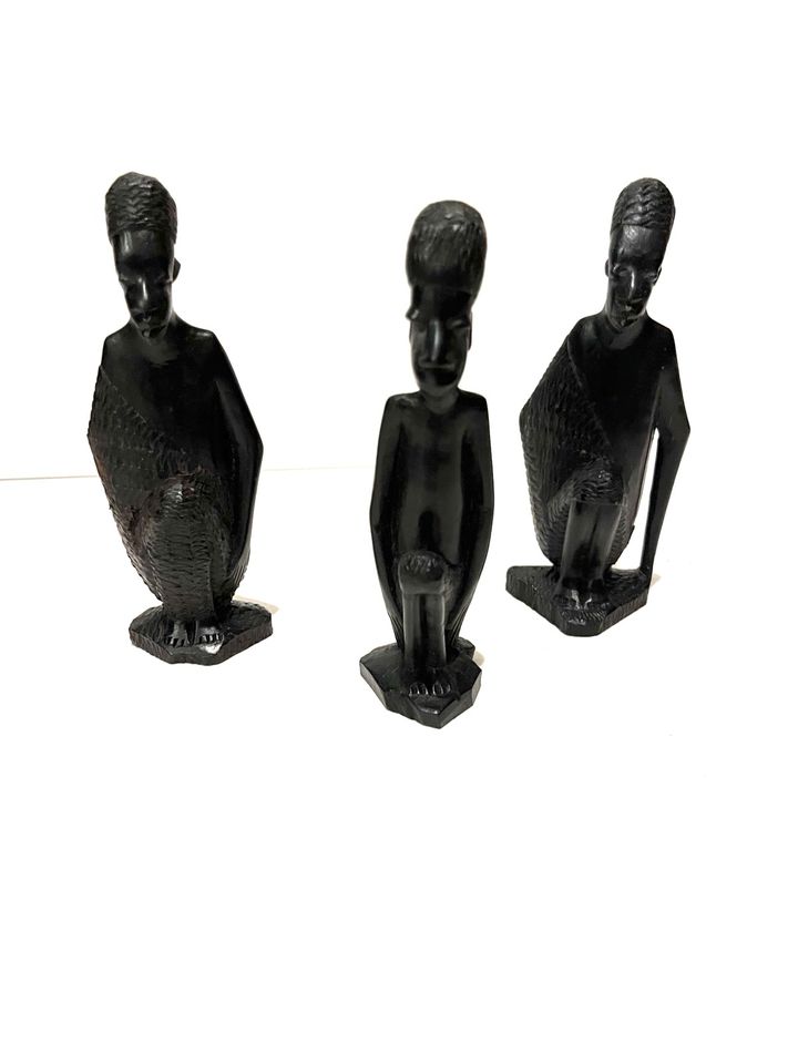 12 Holz Figuren, afrikanische Deko in Köln