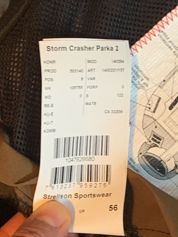 STRELLSON Herrenjacke Mantel Storm Crasher Parker  2 Gr. 56 in Bendestorf