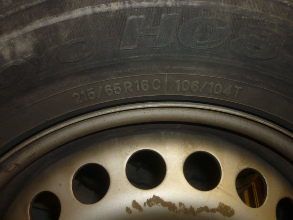 4 Sommerräder Toyo VW Transporter 215/65R16C 4 mm DOT49/17 in Reichenbach (Vogtland)