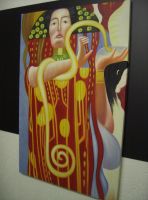 Gustav Klimt-Die Hygeia-Öl auf Leinwand 60x50cm Ölgemälde Diele Essen - Essen-Ruhrhalbinsel Vorschau