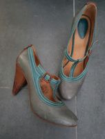 Fossil Lederpumps Mary Jane Highheels grau blau braun Köln - Nippes Vorschau