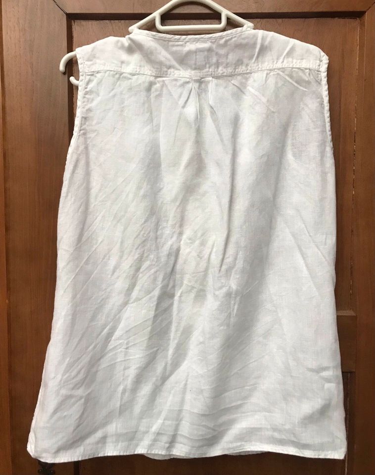 Armani: sommerliche Leinen-Bluse/Top, ärmellos, Gr. 38/M in Kirkel