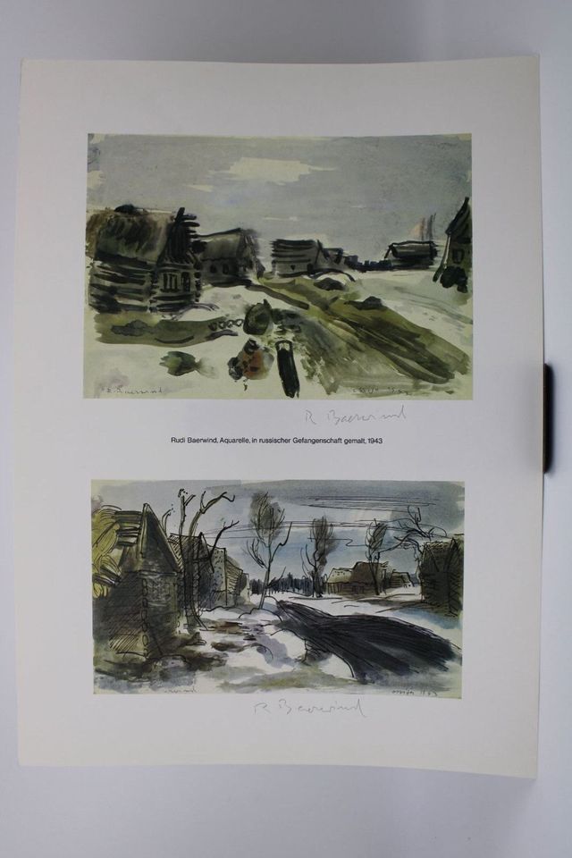 Lithographie, Rudi Baerwind, SIGNIERT, Russland 1943 in Fürth