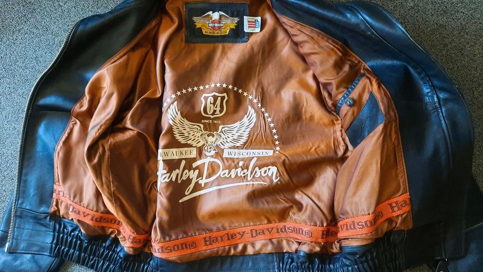 Harley Davidson Herrenlederjacke Gr. XXL in Sande