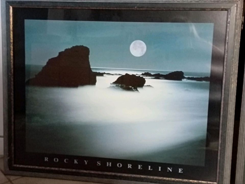 Bild mit Mondschein über den Bergen  NEUER Preis 10€ in Tangerhütte