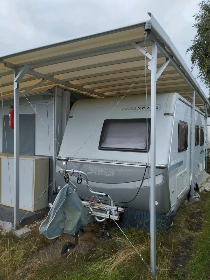 HYMER ERIBA Wohnwagen mit KLIMATOP Terrassenüberdachung in Friedberg (Hessen)