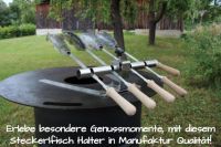 Steckerlfisch grillen Edelstahlspieß Standfuß Grillplatte ✔️ Bayern - Gebenbach Vorschau