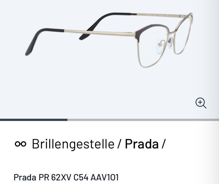 Prada Brillengestell brille cat eye katzenauge neuwertig schwarz in Erftstadt