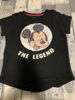 Mickey Mouse Wendepailetten Shirt T-Shirt Gr. 110 Brandenburg - Blankenfelde Vorschau