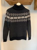 Blau-weißer Rollkragen-Strickpulli mit nordischem Muster Bayern - Schwandorf Vorschau