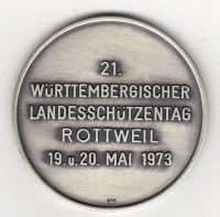 Silbermedaille 21. Württembergischer Landesschützentag 1973 Baden-Württemberg - Freiburg im Breisgau Vorschau