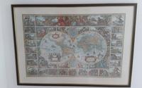 Bild Weltkarte Latein Rahmen 110x77cm Nordrhein-Westfalen - Ibbenbüren Vorschau
