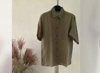 ✅  Damen 40 L Bluse Hemd Hemdbluse C&A Khaki grün Kurzarm Nordrhein-Westfalen - Nettersheim Vorschau