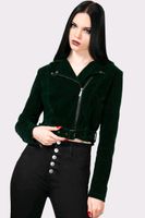 Emerald Goddess Biker Jacket - Killstar Samtjacke grün Nordrhein-Westfalen - Kerpen Vorschau