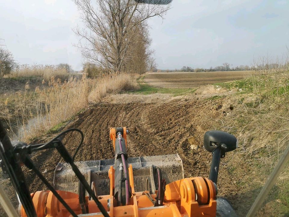 Erdbau Bagger  / Aushubarbeiten von Baugrube bis hin zu Teich in Groß-Umstadt