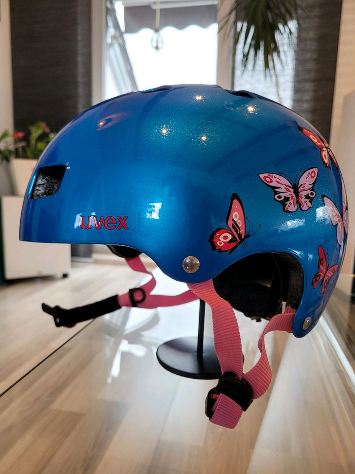 Fahrradhelm Uvex Kind blau/pink 55-58cm in Lengenfeld Vogtland