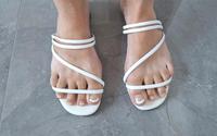 riemchen Sandalen sandaletten weiß 37 Hessen - Trebur Vorschau