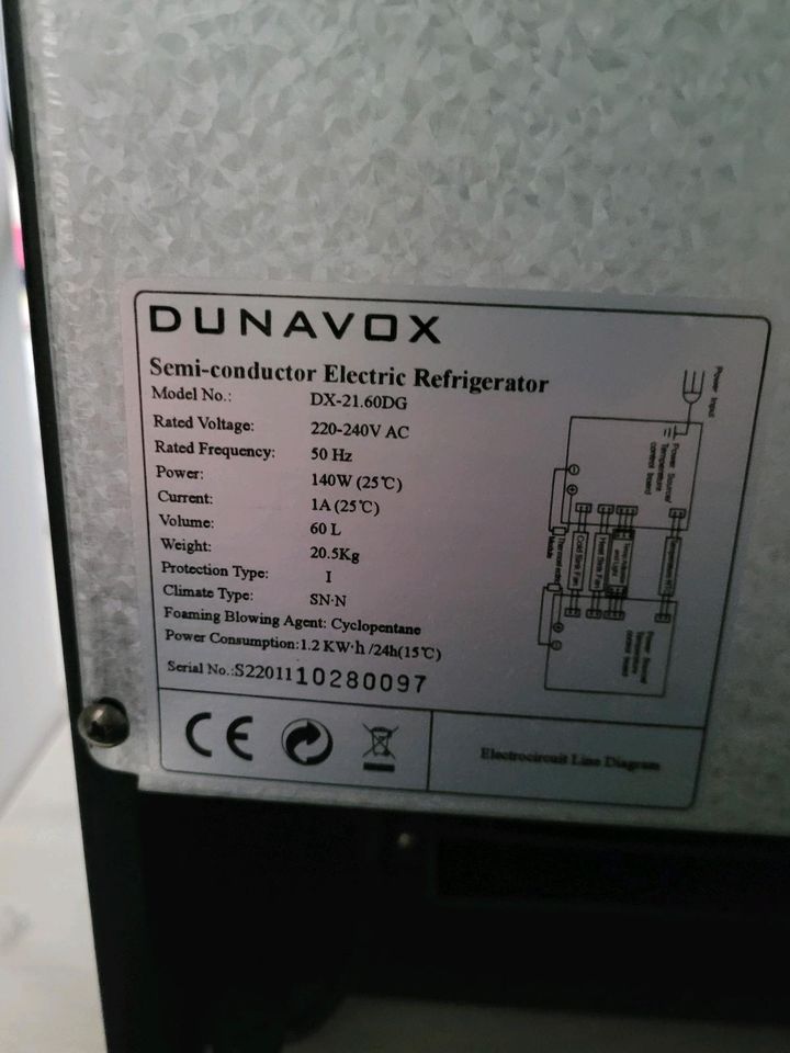 Dunavox DX-21.60DG 2 Zonen Weinkühler NEU. Mit LED Beleuchtung in Erfurt