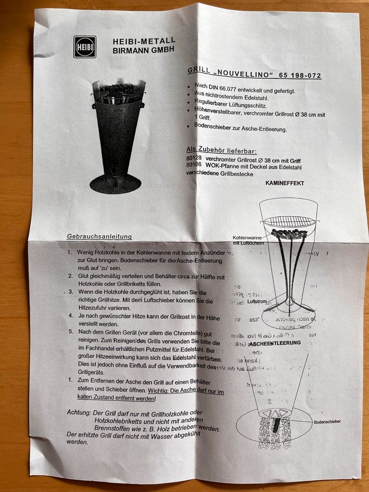 Heibi Metall Holzkohlengrill in Einhausen