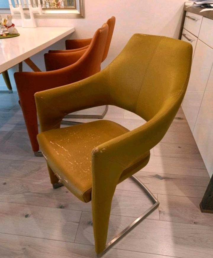 6 x Schwingstuhl Esszimmer Stuhl mit Armlehne Design Italien in Düsseldorf