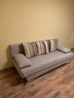 Couch mit Schlaffunktion beige braun Sand Düsseldorf - Garath Vorschau