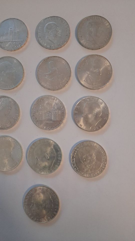 25 Schilling Silber Münzen komplett 1955-1973 in Wuppertal