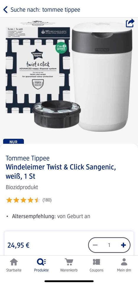 Tommee Tippee Twist & Click Windeleimer NEU in Köln