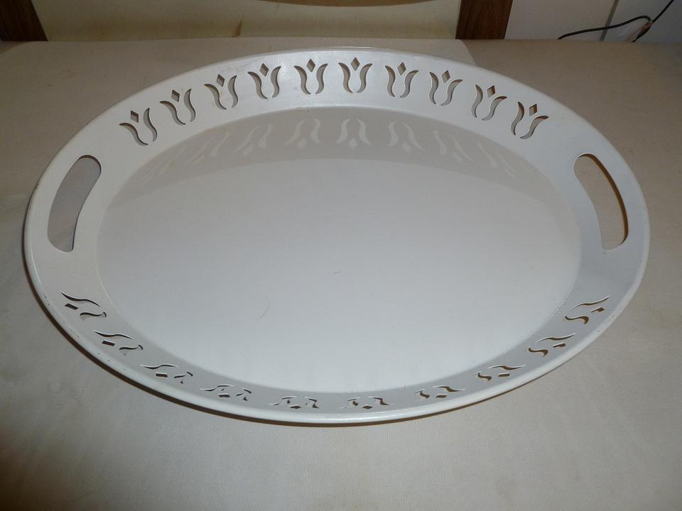 Tablett Serviertablett Kupfer Silber Bronz Spiegelglas Metall in Geislingen an der Steige