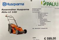 Rasenmäher Husqvarna Akku LC 142i *Abverkauf* *Set* Bayern - Grainet Vorschau