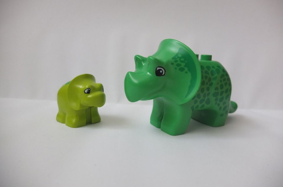 Lego Duplo Dino Dinoei T-Rex Langhals Triceratops Flugsaurier in Ottensoos