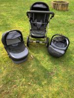 Kinderwagen Buggy Babyschale schwarz grau Tasche Largo 3 in 1 Sachsen - Weißwasser Vorschau