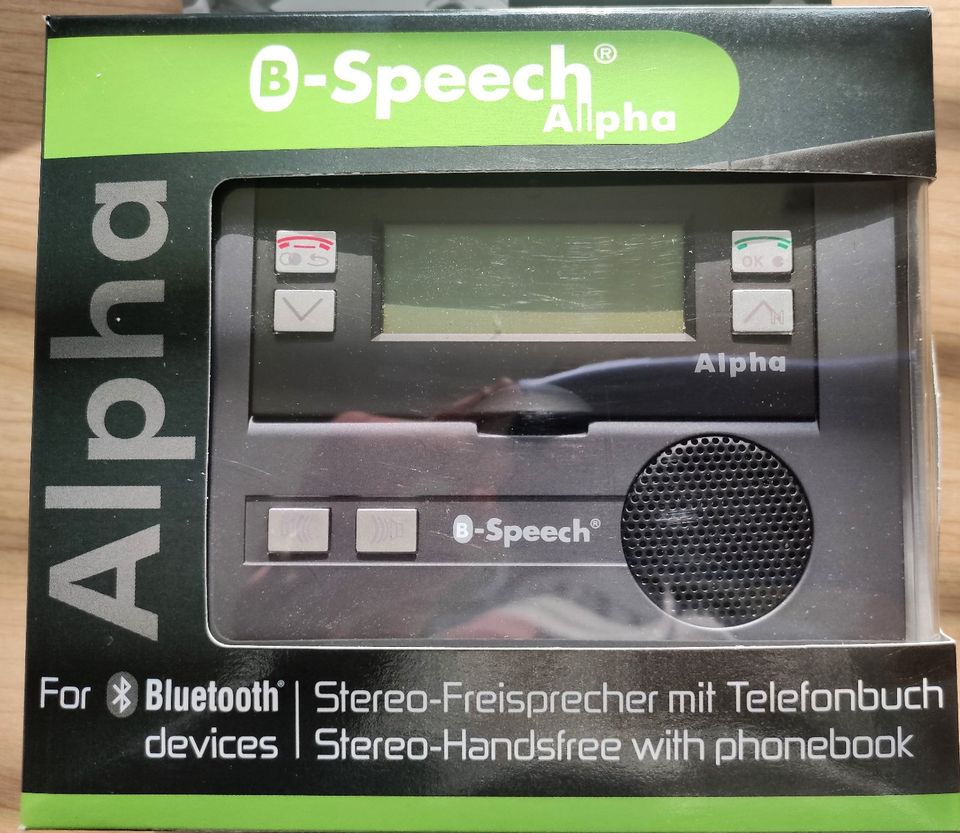 B-Speech Alpha-Base KFZ Bluetooth Freisprecheinrichtung, Silbergr in Marktredwitz