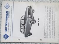 Aral Mitteilungen VW K 70. Druck 06/1971 , 6 Seiten , TOP Nordrhein-Westfalen - Alsdorf Vorschau