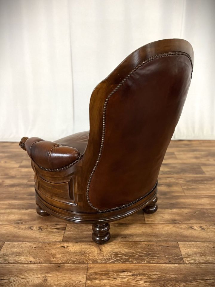 Chesterfield Ledersessel Vintage Sessel Barock Court Chair in Hüllhorst