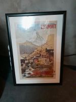 Zermatt Matterhorn Cervinia Retro Bild Druck Holzrahmen Hessen - Zwingenberg Vorschau