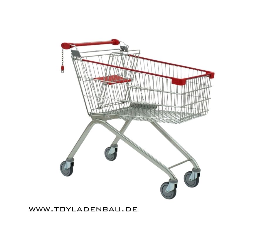 Einkaufswagen mit Kindersitz, Einkaufsroller, Einkaufsrollwagen, Marktroller, Supermarkteinrichtung, Korbvolumen 130 l, Tragkraft 130 kg in Herne