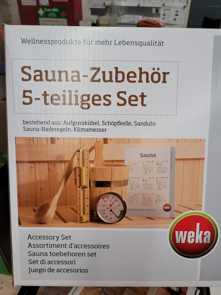 Weka Design-Sauna Kemi Panorama 1 inkl Saunaofen und viel Zubehör in Schwelm