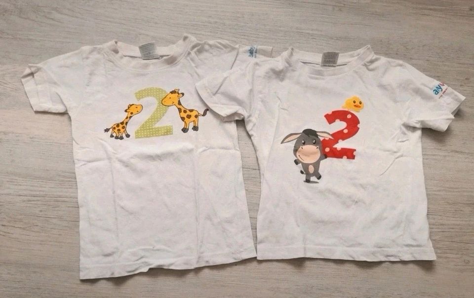 2 x Babydream 2. Geburtstag 2 Emil Esel Giraffe T-Shirt Gr 98/104 in Giesen