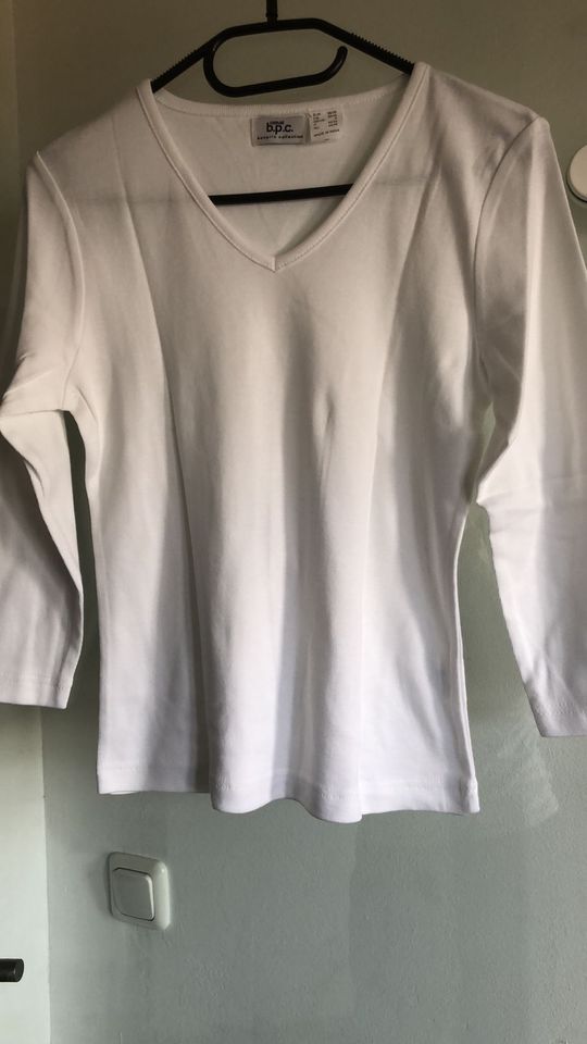 Shirt 3/4 weiß 36/38 Pullover bpc bonprix in Chemnitz
