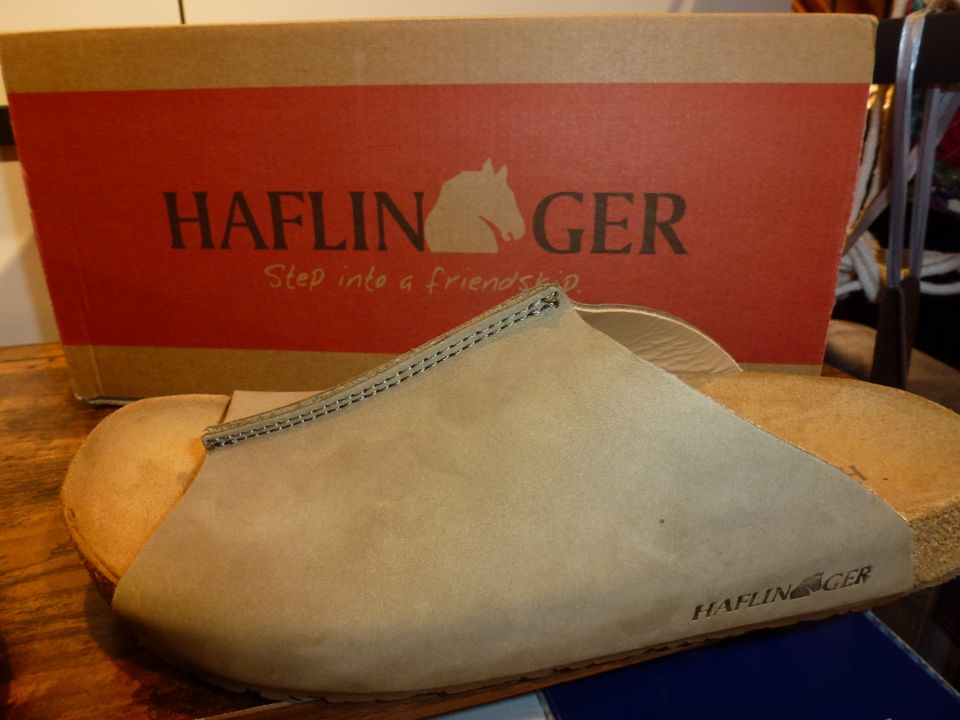 Haflinger/Pantolette/Gr.40-43/Leder/Schilf/1/2 Preis/SALE!! in Bad Schwartau