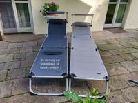 Sonnenliege Gartenliege Alu 212cm 150kg Dach Kissen hellgrau NEU Bayern - Rechtmehring Vorschau