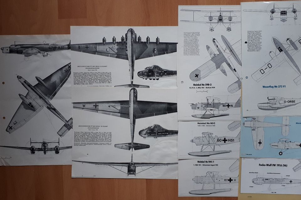 Konvolut Informationen zur Technik dt. Flugzeuge II. WK in Mecklenbeck