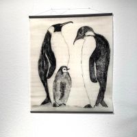 Kohlezeichnung, Pinguinfamilie Baden-Württemberg - Ravensburg Vorschau