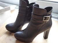 Unisa, Stiefeletten, Leder, schwarz, Gr. 39, Silberschnalle Köln - Porz Vorschau